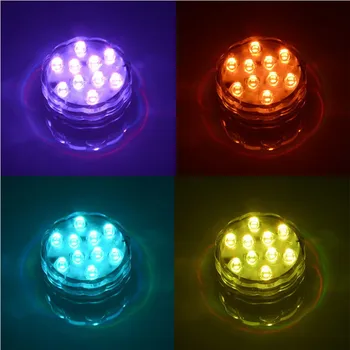4pieces/ veľa Skla Shisha Hookah Príslušenstvo 3AAA Batérie Prevádzkované RGB Farby Ponorné LED Váza Svetlo s Diaľkovým