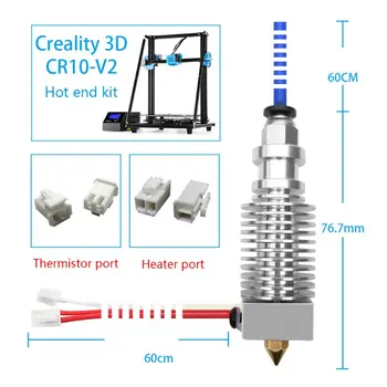 Tlačiarne Náhradné Príslušenstvo Diely 24V Zmontované Vytláčacie Hot Konci Súpravy pre Creality 3D CR10-V2 Tlačiareň