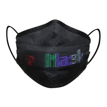LED Svietiace Zobrazenie Masky Bar Bengdi KTV nočný klub Atmosféru Rekvizity Bluetooth Chôdza Maska