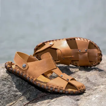 Bezpečnosť sandel sandále sandalen vonkajšie sandalia módne romanas mens hombre zandalias herren pláži šport sandels sandalet list