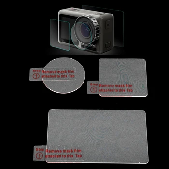 Objektív + Predný + Zadný LCD Displej, Tvrdené Sklo Screen Protector Držiak pre DJI Osmo Akčná Športová Kamera Príslušenstvo