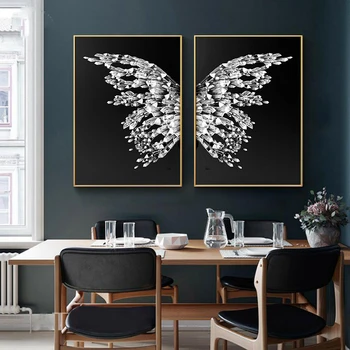 Abstrakt motýlích krídel wall art plátno maľovaní plagátov a tlačí na obývacia izba domáce dekorácie interiéru