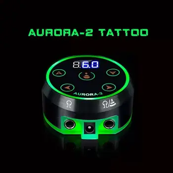 Nové Profesionálne Mini AURORA II LCD Tetovanie Napájanie Napájanie Adaptér pre Cievky a Rotačného Tetovanie Stroje