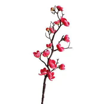 Čínsky Štýl Skúmie Pobočky Umelý kvet Slivkové Kvety Falošné Kvety pre Domáce Svadobné Dekorácie Vnútorné