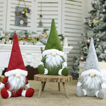 Vianočné Anonymný Bábika Vianočné Dekorácie Pre Domov Netkanej Textílie Plyšové Ornament Noel Navidad Natal Nový Rok 2021 Kerst