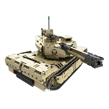 1276Pcs 9801 vojenské diaľkové ovládanie rc M1A2 hlavný bojový tank armády mobile otočná začať stavebné bloky detí, hračky