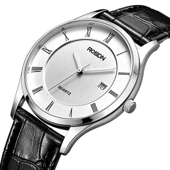 Luxusné Značky ROSDN Pár Hodinky Japan Quartz MIYOTA Mužov náramkové hodinky 7 mm Ultra-tenké Kožené Hodinky Vodotesnými Hodiny R3212M