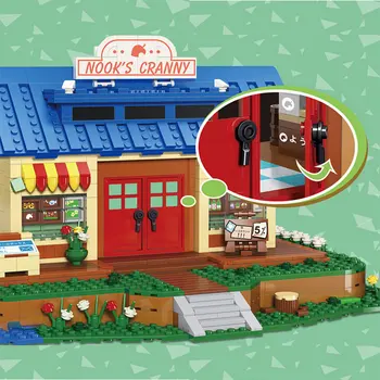 Mesto Tvorca Odborné Modulárne Hračky Animal Crossing Domu Model Stavebné Kamene, Tehly Deti Vianočné Darčeky, Hračky