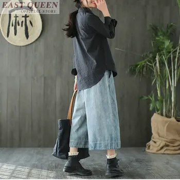 Japonský štýl Mama džínsy vyšívané džínsové nohavice nohavice priateľ džínsy pre ženy, dámy džínsy žena 2018 nové DD527