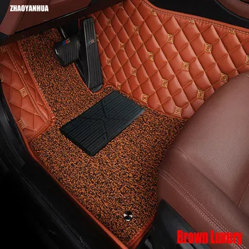 ZHAOYANHUA auto podlahové rohože pre Volkswagen Beetle Eos Golf Jetta Passat sharan kožené Anti-slip auto-styling koberec linkovej