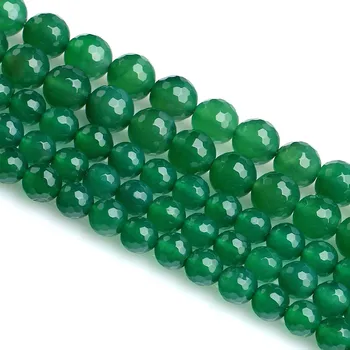 2-14 mm Prírodné Tvárou Zelená Agates korálky Pre Šperky, Takže Korálky, Náramky 15