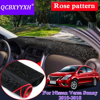 Auto Styling Pre Nissan Versa Slnečný 2010-2018 RHD&LHD Rose Vzor Tabuli Mat Ochranné Interiéru Anti-Silp Pad Odtieň Čalúnenia