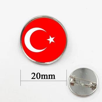 Turkménsko Vlajka Crystal Kolíky Brošne Šperky Darček