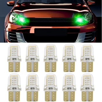 ICOCO 10pcs/set Auto LED Žiarovky Licencia Svetlo Svetlá na Čítanie Nepremokavé Krátky Typ Silikónové Vozidla Dosky Žiarovky