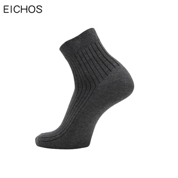 EICHOS Hot Predaj Mužov Bavlnené Ponožky Prúžok Človeka Bežné Dezodorant Breatheable Ponožky Mužov Black Business Man Dlhá Ponožka Pružnosť