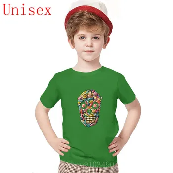 2020 Lete Najnovšie Dizajnér Produkt Špeciálne pre Deti Skull Candy Sladkých Potravín Roztomilý Lebky Deti Chlapec Top T-shirts Deti Topy