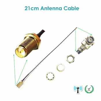 Nové 2,4 GHz WiFi Anténa 5dBi RP-SMA Male Antény Pre Bezdrôtové siete Wi-Fi Router S 21 cm PCI U. FL IPX na SMA Male Pigtail Kábel