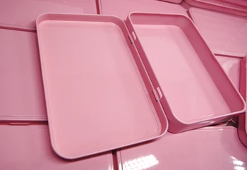 20PCS 133*88*20 mm ružová Antirust Kovové Ozdoby kozmetickej medicíne Box na Hračky Akvarel Komodity balenie Úložné Boxy