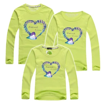 Nové 2018 Rodiny Zodpovedajúce Oblečenie T-shirt Jar Jeseň 100 Bavlna Rodiny Vzhľad Kostýmy Mama Otec Deti Tričká Dlhý Rukáv