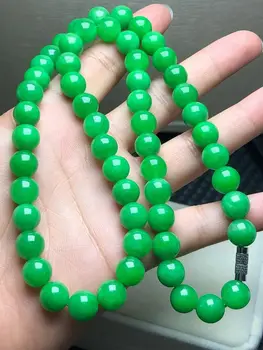 10 mm Barme Green Jade Malá Guľôčka Amulet Náhrdelník ruženec Perličiek Visí emerald Šťastie, Modlite