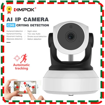 KIMPOK Draadloze Beveiliging IP Kamera Netwerk Pan Tilt Zoom PTZ 1080 S Full HD Dohľadu CCTV Domov Voor Baby Monitor