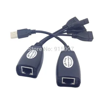 Zihan USB Klávesnice, Myši Cez RJ45 CAT5E CAT6 Predlžovací Kábel Extender 4 Porty Rozbočovač kábel Kábel Adaptéra
