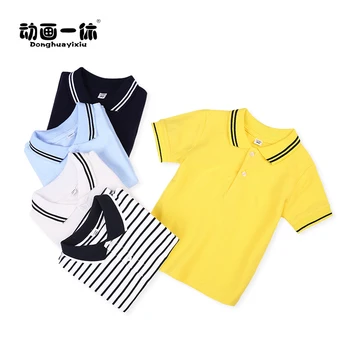 Škola Polo Shirts 2020 Letné detské Krátky Rukáv Chlapci Polo Tričko Pruhované Deti Chlapec Topy Tees Bavlna Dievčatá Chlapci Polo Shirts