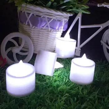 7pcs Elektronické Sviečky LED Svetlo Mini Farebné Romantický Bezdymového Flameless Sviečka, Lampa Svadby, Narodeniny, Party Vianoce