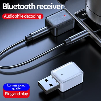 5.0 Bluetooth Adaptér Vysielač, Prijímač 2 V 1, USB Adaptéra Audio Prijímač Mini 3.5 mm Aux Hudby Prijímač Pre PC, TV Auta