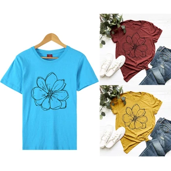 Ženy 2020 Lete Krátky Rukáv Kvetinový Kvetinové Módne Lady T-Shirts Top T Shirt Ladies Dámske Grafické Ženský Čaj T-Shirt