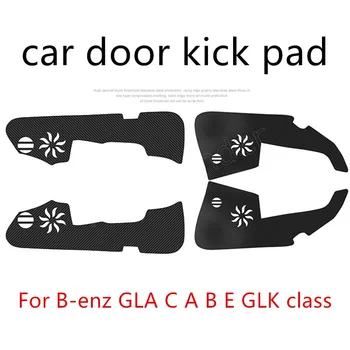 Nový príchod Dvere Auta Anti Kick Pad Mat Pokrytie Nálepka Pre B-enz GLA C A B E GLK triedy Dvere Auta Ochranná Podložka PU kožené 4 kusy