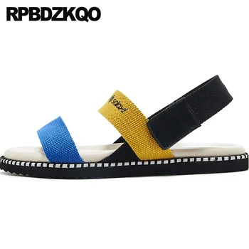 Sandále vonkajšie módne priedušná návrhár obuvi mužov vysokej kvality otvorené prst bežné ploché taliansky 2019 žltá pláži dráhy luxus