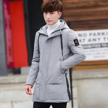 Stredná dĺžka bavlna vatovaný kabát zimný 2020 nový trend kórejská verzia pierko dole pekný tenšia bunda
