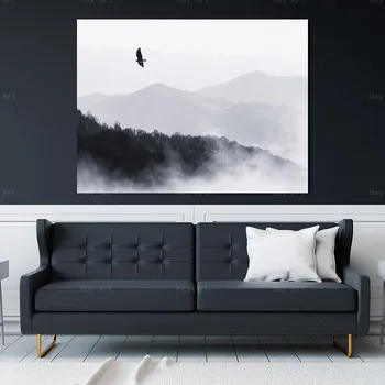 Obrázky na stenu umenie výtlačkov krajiny plagát lesa plátno na maľovanie domova obrázok Frameless tlač