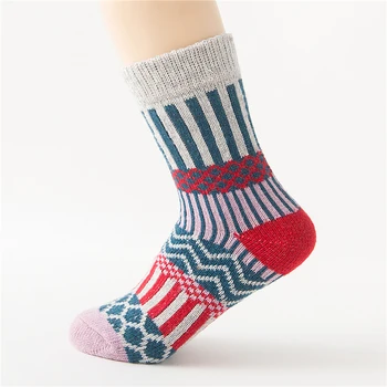 Dámy Heigh Kvalitné Ponožky Zimné Plus Hrubé Ponožky Ženy Móda Prited Ponožky Pre Ženské Odevné Doplnky