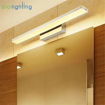 LED Sconce Kúpeľňa Osvetlenie Zrkadiel Svetlo L42/52/62/72/92 cm z Nerezovej Ocele moderné Led Nástenné svietidlo Nepremokavé Umyváreň Svetlá