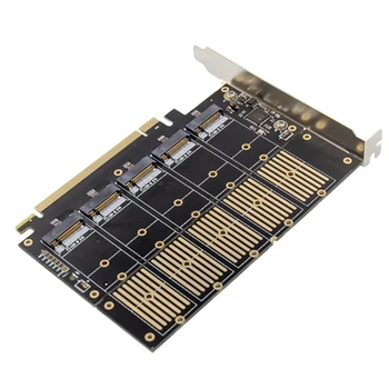 JMB585 PCIe X16 M. 2 Tlačidlo B NVMe SSD Rozširujúca Karta NGFF SSD Karty Adaptéra pre Notebook PC