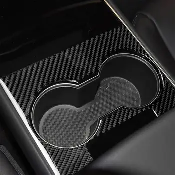 Carbon Fiber Auto Auto stredovej Konzoly Ochrany Nálepky Pásy pre Tesla Model 3 samolepiace Auto Výzdoba Interiéru Príslušenstvo nové