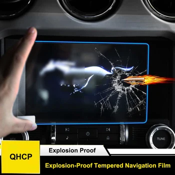 QHCP Zobrazenie Navigácie GPS Tvrdené Sklo Ochranné HD nevýbušnom Chrániť Film Pre Ford Mustang 2016 2017 2018 2019