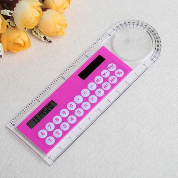 10 CM Pravítko Mini Digital Kalkulačka 2 v 1 Dieťa Papiernictvo Školského Úradu Darčeky W15