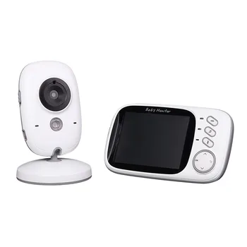 HD video monitor s nočné videnie fotoaparátu, vstavaný MP3 prehrávač hudby dieťa bezpečnosti teplota monitory hnuteľného dve cesty intercom