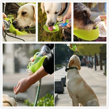 Prenosné Psa Fľaša Na Vodu Mäkké Silikónové Leaf Design Travel Psie Miska Pre Mačky Puppy Pitnej Vonkajšie Pet Vody Vydávať
