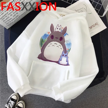 Totoro štúdio ghibli hoodies žena grafickej anime streetwear Nadrozmerné ženy pulóver hoody Ulzzang anime