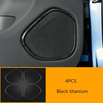 Čierna Titan Vnútorné Dvere Reproduktor Dekorácie Kryt Výbava Volvo XC60 2018 2019