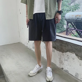Hong Kong štýl letné športové pánske šortky kórejský módne voľné bežné nohavice all-zápas módnej značky in literárny päť-bod
