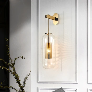 Moderný minimalistický nástenné lampy, nočné lampy, Nordic tvorivé obývacia izba, spálňa nástenné svietidlo koridoru uličkou nástenné svietidlo