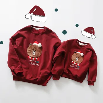 Mama Medveď Baby Bear Tričko Rodina, Oblečenie, Kabáty Matka a Dcéra Oblečenie Rodiny Pyžamo Mama Syna Oblečenie na Jeseň Zima 2018