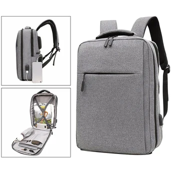 15.6 palce Cestovná Taška Notebook Backpack Batoh W/ USB Nabíjací Port