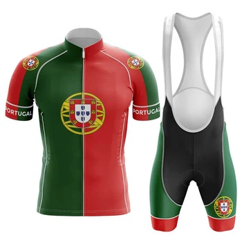 Muži lete Portugalsko jersey sady cyklistické oblečenie maillot ciclismo ropa cyklistiku maillot hombre bycicle nosenie mtb nohavice s náprsenkou krátke set