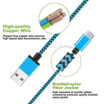 Vshinbin 2-v-1, USB Wall Nabíjačka + Typ C Sync Dátový Kábel Pre Sony Xperia L1 XZS XA1 Plus XA2 Ultra XZ Kompaktný XZ2 Premium XZ1